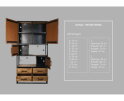 HSM Collection-Wandkast Verona 4 Deur 4 La-100x40x200-Naturel/Zwart-Mango/Metaal
