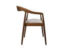 HSM Collection-Eetkamerstoel Wifera + zitting-55x41x78-Naturel/Wit-Teak/Stof