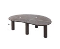 Salontafel 110cm niervormig Maya teak - Teak rust brown