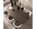 Eettafel 215 Bronvik deens ovaal - Bronze liquid metal