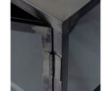 Vitrinekast Rift metal 2 deuren - Gun metal