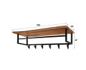 Kapstok Timber 6 haken hoedenplank 100 cm