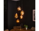Hanglamp Philip mix 5-lichts - Amberkleurig glas