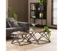 Salontafel set/2 X cross metallic - Brons antiek
