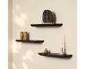 Wandplank Gusta Black | 60 cm | Set van 3