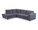 Hoekbank Livaro Antraciet - Zoom 21 Ribstof &ndash; Ottomane links &ndash; 261x204 cm