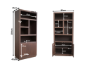 Vakkenkast Brussel Walnut | 90 cm