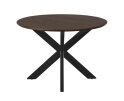 Eettafel Madison Brown | 110 cm | Poot Black