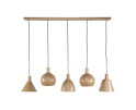 Hanglamp 5L mix Metallo - Beige