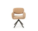 Eetkamerstoel Venice poot Venus 360 zwart - Be Cotton almond 2