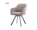 Tower Living Eetkamerstoel Bruno draaibaar - stof nature 120 Beige grey