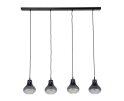 Hanglamp 4L kegel glass - Grijs