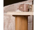 Bijzettafel Nuv&eacute; organisch marmer - beige - 60x45x45 cm