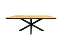 Eettafel Met Kruispoot | Mangohout | Meubelplaats.nl