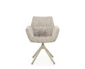 Eetkamerstoel Monaco draaibaar Venus beige - Be fine light grey 120