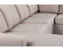 U-bank Eleven rechts By-Olaf – Stof Inari 22 Beige – Ruime 3-zits met extra loungegedeelte – 285 x 199 cm