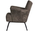 Muse Fauteuil Grof Geweven Stof Grijs/bruin - BePureHome