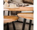 Salontafel set/3 organisch - Massief acacia naturel