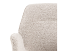 HSM Collection-Eetkamerstoel Nora + Armleuning-91x61x59-Zand/Zwart-Stof/Metaal