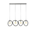 Hanglamp 4L organic steel - Artic zwart