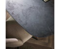 Eettafel Marquina Deens ovaal melamine 180 cm - marmerlook