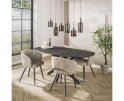 Eetkamertafel 180cm deens ovaal metallic - Grijs