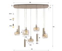 Hanglamp Serene 5+4L - Beige