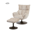 Force coffeechair 360&deg; + footstool - Cremona 14 beige