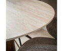 Eettafel Romano rond &Oslash;120x78 cm - 3D travertin keramiek - Beige