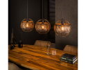 Hanglamp 3L &Oslash;30 armor open - Zwart bruin