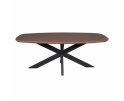 Eettafel Madison Walnut | 240 cm | Deens Ovaal | Poot Black