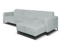 Hoekbank Nolan met Chaise Longue Rechts &ndash; Cremona Stof - Lichtgrijs - 275x150x84 cm