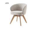 Tower Living Brescia Armstoel - fabric Puente 06 beige white (draaibaar)