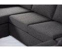 U-bank Westminster 6-zits Antraciet – Hoek Links/Rechts – Stof Dortmund 1115 – 285x285 cm