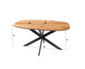 Eettafel Kopenhagen Deens ovaal Acacia 150x90 cm - Naturel