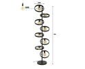 Vloerlamp Hover 8 lampen - Charcoal