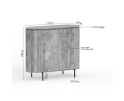 Kabinet kast Solana | 115 cm | Taupe