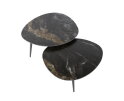 Salontafel Fossil keramiek set van 2 organisch - Zwart