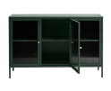 Dressoir Bronco metaal glas 132 cm - Groen