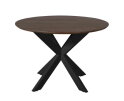 Eettafel Madison Brown | 110 cm | Poot Black