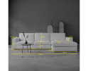 UNO met chaise longue rechts - Modesto 492