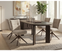 Tower Living Allure Eettafel ovaal eiken donkerbruin 220x100x76 cm - espresso bruin