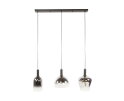 Hanglamp 3L mix grey shaded - Artic zwart