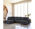 Hoekbank Malmo 3-zits hoek links - Antraciet - 280x198 cm