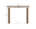 Kaptafel curvo Romano travertin keramiek - 100x35x76 cm - Japandi
