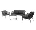 SONORA STACKABLE LOUNGE SET 4PCS  -  ANTHRACITE - DARK GREY