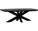Salontafel Colorado Deens ovaal 130x70 cm - Zwart