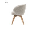 Brescia Armstoel - fabric Puente 06 beige white (draaibaar)