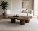Salontafel Charlie organisch 130x100x30 cm - Japandi - lichtbruin | Eleonora