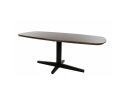 Eetkamertafel 160, deens ovaal, poot Black, Mango Brown Walnut - Libra Table Collection
